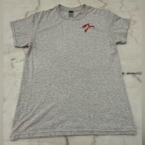 Gray T-Shirt with Red Logo